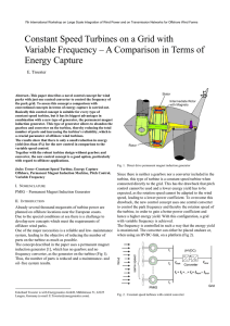 Constant Speed Turbines on a Grid with Variable