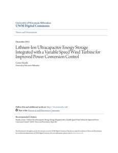 Lithium-Ion Ultracapacitor Energy Storage Integrated with a Variable