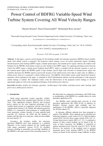 Power Control of BDFRG Variable