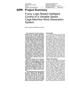 Fuzzy Logic Based Intelligent Control of a Variable Speed Cage