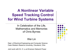 A Nonlinear Variable Speed Tracking Control for Wind Turbine