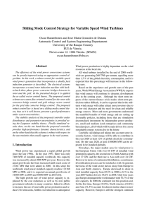 Sliding Mode Control Strategy for Variable Speed Wind Turbines