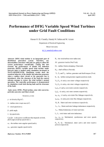Performance of DFIG Variable Speed Wind Turbines under Grid