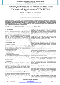 Power Quality Issues in Variable Speed Wind Turbine and