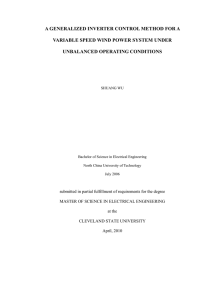 a generalized inverter control method for a variable speed wind