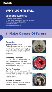 1. Major Causes Of Failure WHY LIGHTS FAIL - Truck-Lite