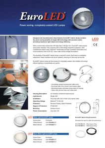 Power saving, completely sealed LED Lamps