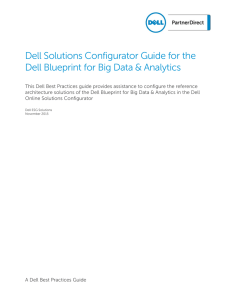 Dell Blueprint for Big Data and Analytics