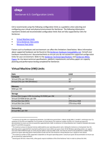 Citrix XenServer 6.5.0 Configuration Limits