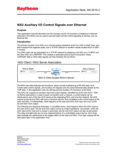 NXU Auxiliary I/O Control Signals over Ethernet
