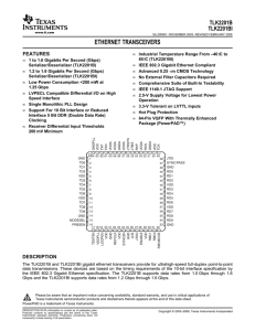Ethernet Transceivers (Rev. C)