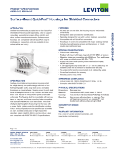 Surface-Mount QuickPort® Housings for Shielded