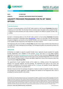 liquidity provider programme for psi 20® index