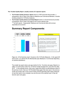 Summary Report Components