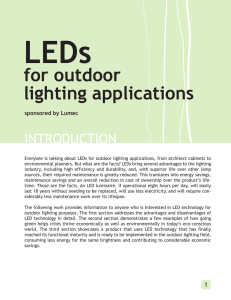 for outdoor lighting applications