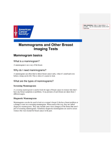 Mammograms and Other Breast Imaging Tests