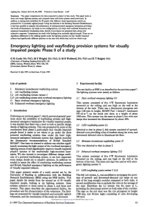 Emergency lighting and wayfinding provision