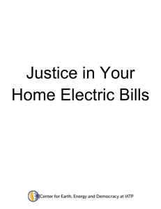 Justice in Your Home Electric Bills