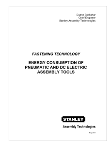 energy consumption of pneumatic and dc electric