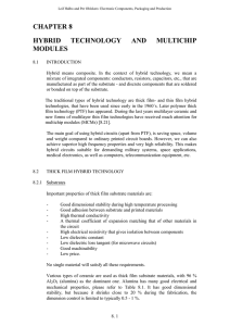 CHAPTER 8 HYBRID TECHNOLOGY AND MULTICHIP MODULES