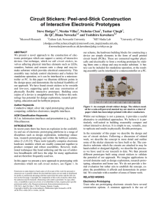 Circuit Stickers: Peel-and-Stick Construction of Interactive Electronic