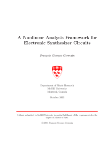 A Nonlinear Analysis Framework for Electronic Synthesizer Circuits