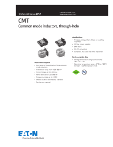 Eaton CMT Common Mode through hole inductors