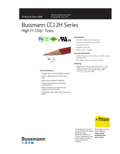 Bussmann CC12H Series High I2t Chip Fuses Data