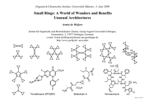 Small Rings - Prof. Dr. Armin de Meijere - Georg-August