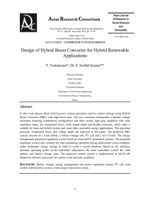 Design of Hybrid Boost Converter for Hybrid Renewable