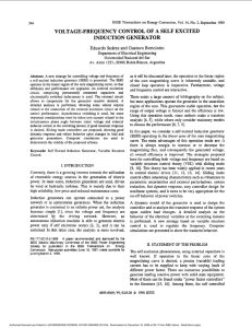 Voltage-frequency control of a self excited induction generator