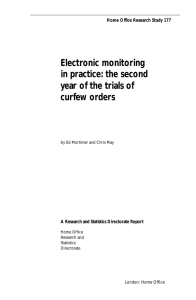 Electronic monitoring in practice: the second year of the trials of