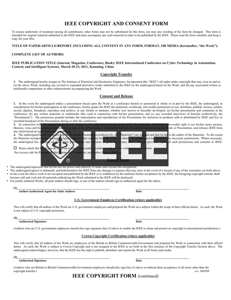 ieee copyright permission thesis