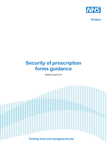 Security of prescription forms guidance