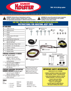 instructions for hoisting jeep tops