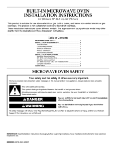 built-in microwave oven installation instructions