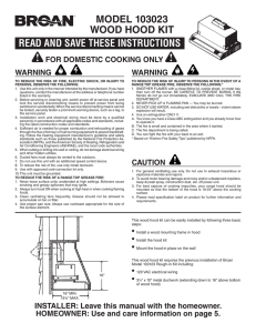 READ AND SAVE THESE INSTRUCTIONS MODEL 103023 WOOD