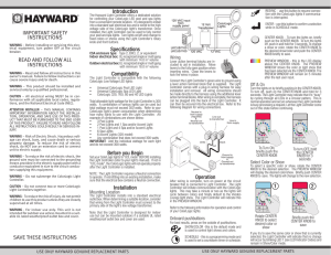 IMPORTANT SAFETY INSTRUCTIONS READ AND FOLLOW ALL