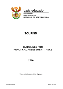 tourism - Department of Basic Education