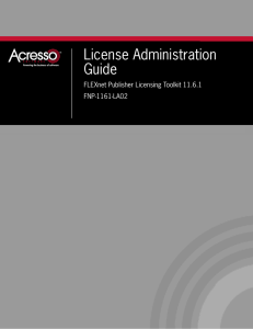 FLEXnet Publisher 11.6.1 License Administration Guide