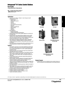 Intraground® N1 and N2 Series Control Stations Catalog Pages