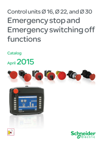 Emergency stop and Emergency switching off functions