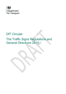 DfT Circular: The Traffic Signs Regulations and General
