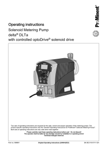 Manual: Delta Manual English - ProMinent Fluid Controls, Inc.