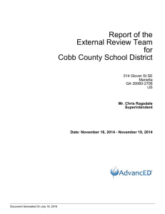 2014 External Review Team Report
