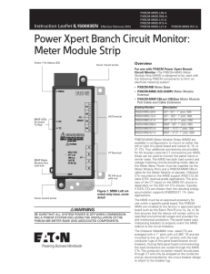 Power Xpert Branch Circuit Monitor: Meter Module Strip