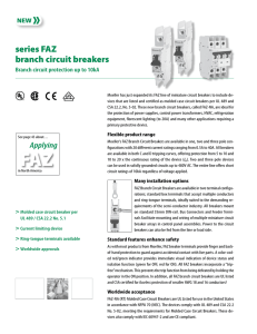 series FAZ branch circuit breakers