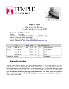 Spring 2015 - Temple University Department of Physics