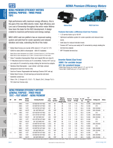 NEMA Premium Efficiency Motors