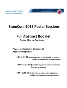 StemConn2015 Poster Sessions Full Abstract Booklet